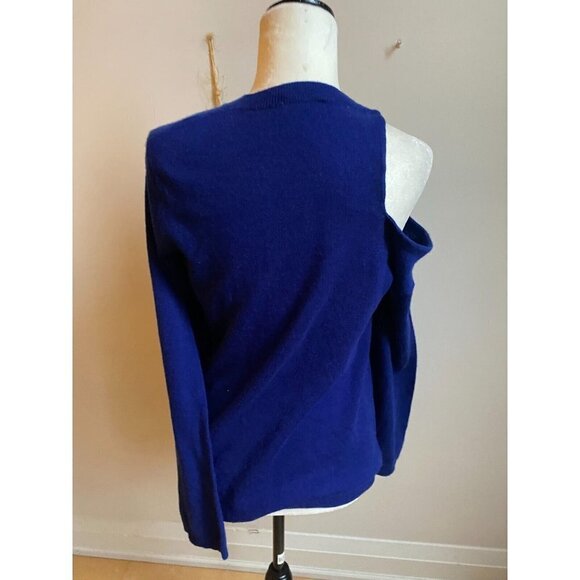 A.L.C. women BNWOT blue wool cashmere "Hamilton" sweater sz XSmall NEW cut out - Picture 4 of 7